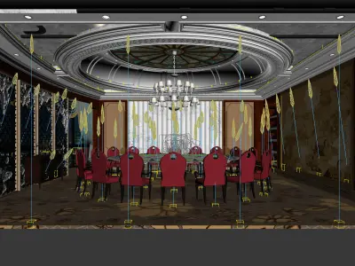 Business Restaurant - Coffee - Banquet  49 3D model