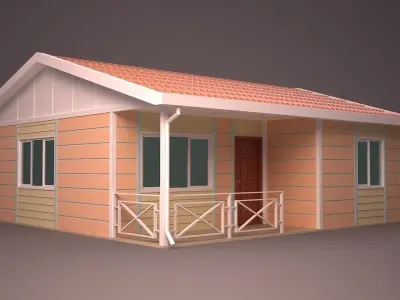 HOME house with roof 3D model