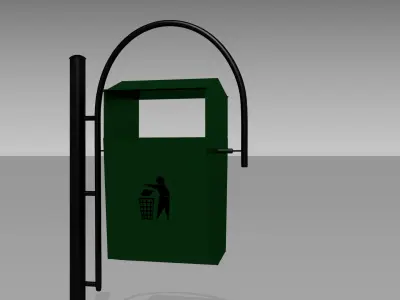 City garbage bin 3D model