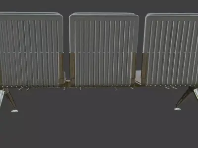 Airport Waiting Bench 3D model