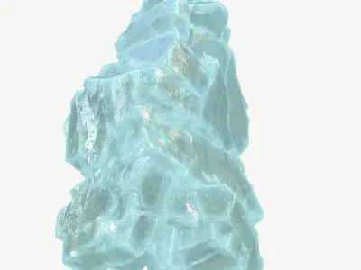 Ice Rock Low-poly 3D model