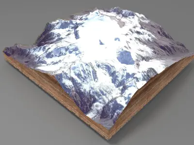 Mount Kazbek 5037 meters Georgia 3D model
