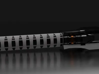 Lightsaber with guard 3D model