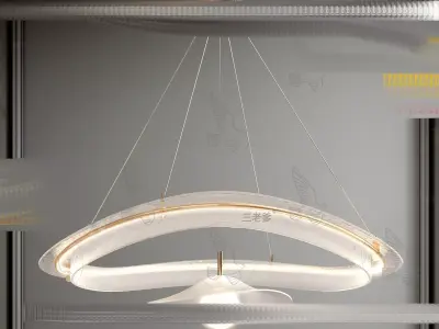 Modern chandelier combination 3D model download 3D model Low-poly 3D model