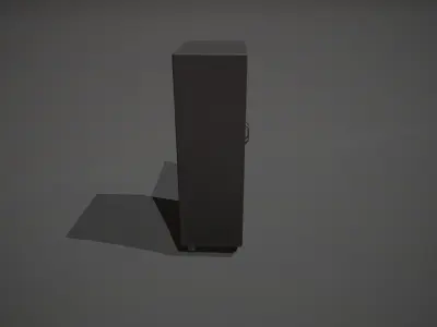 Yellow and Black Stylized Locker Low-poly 3D model