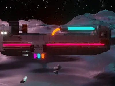 Scifi crate low poly 3D MODEL Low-poly 3D model