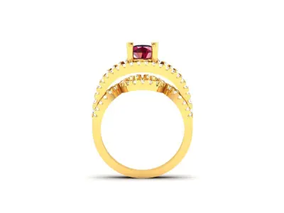 Women ring 3dm stl fbx obj render details 3D print model 3