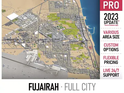 Fujairah Low-poly 3D model