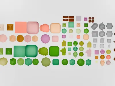 MORE THAN 100 GAME ASSEETS Low-poly 3D model