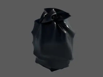 Trashbag garbage bag Low-poly 3D model