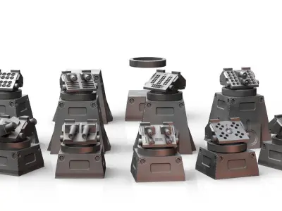 Turret Terrain Pack  3D print model