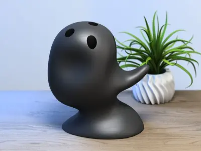 minimal modern pen holder Cyborg pen holder 3D print model