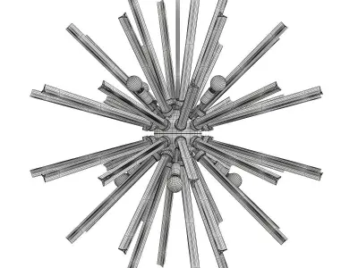 HANLEY LARGE CHANDELIER Low-poly 3D model