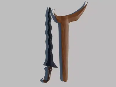 Keris Traditional 3D model