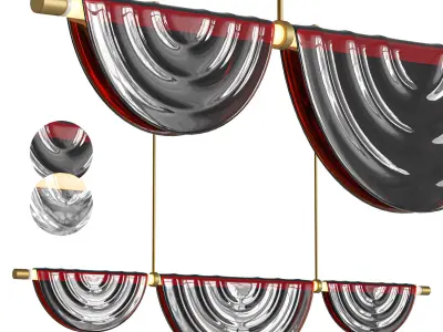 Cive Pliee Chandelier Light by HOLLY HUNT 3D model