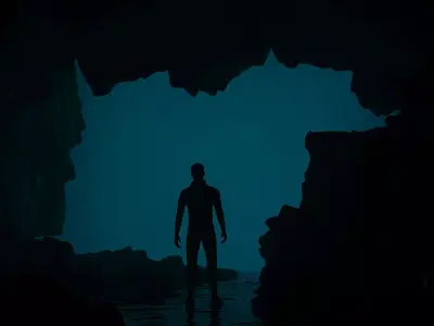 Cinematic cave scene 3D model