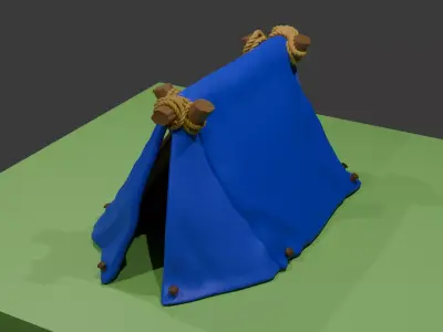 Tent Miniature 3D Printable STL 3D print model
