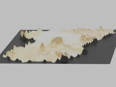 Libya Map Country Low-poly 3D model