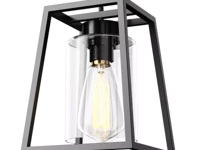 Rectangle Chandelier Low-poly 3D model