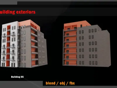 10 Building exteriors 3D model