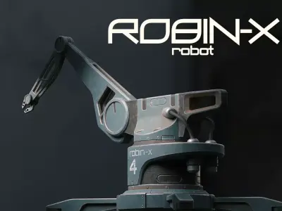Robin-X Robot Low-poly 3D model