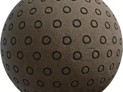 Raised Ring Tactile Paver PBR Texture Texture