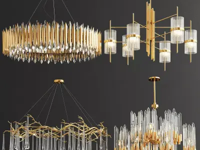 Collection of impression chandeliers 2 3D model