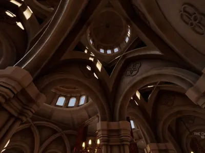 The Church - Unreal Engine Project Low-poly 3D model
