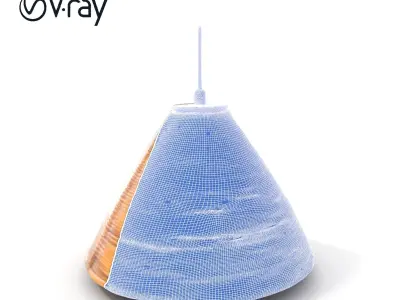 Wicker Pendant Lamp Model Pack Low-poly 3D model