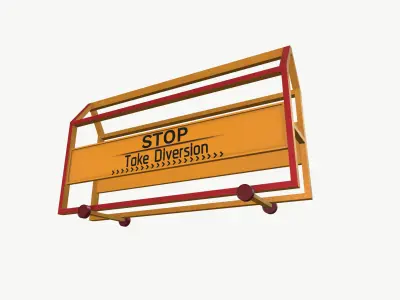 Traffic barricade 3D model