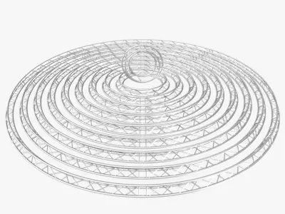 Circle Triangular Truss Modular Collection 10 Modular 3D print model