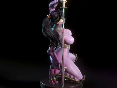 Sara - Sci-fi ninja girl 3D print model