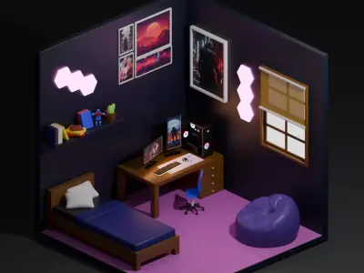 Game Room Free 3D model