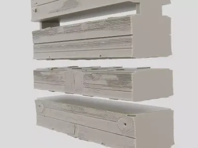 Wooden Barricade Terrain for 3D print 3D model