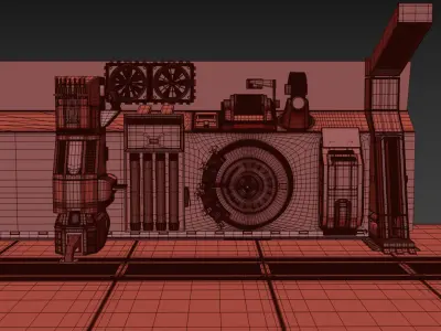 scifi scene 3D model