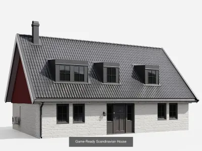 Game-Ready Suburban House Collection 3D Model Pack