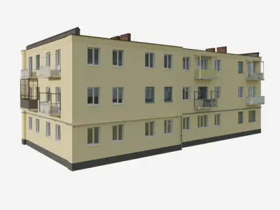 House apartment building Free 3D model purchase