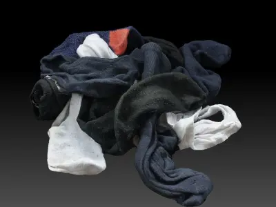 Pile of Cloths 7 Low-poly 3D model