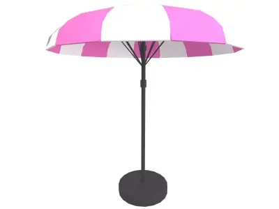 Garden Umbrella v1 007 Low-poly 3D model