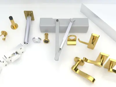 Security Furniture Pack Vol 8 - Door Security Furniture 3D model