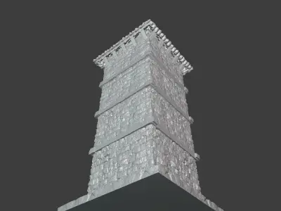Stylized Medieval Tower 3D print model