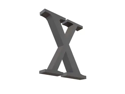 Roman Numerals 10 v1 001 Low-poly 3D model