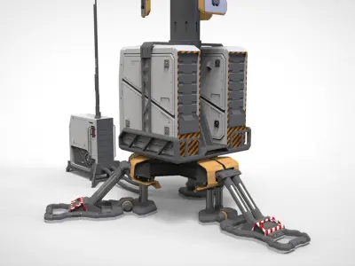 sci fi Lighthouse 3D model