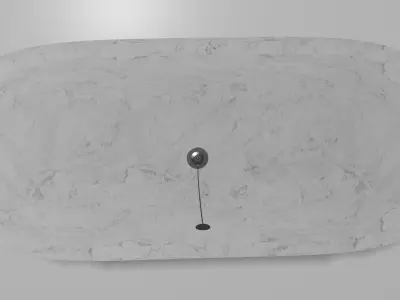 Bathtub marble bathroom sink Low-poly 3D model
