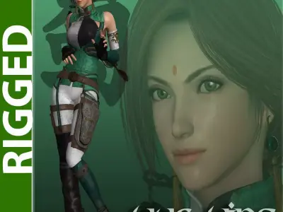 Yue ying 3D Rigged Model 3D model