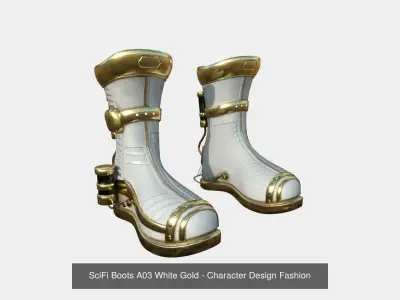 10 SciFi Boots A Collection - Character Design Fashion 3D Model Pack