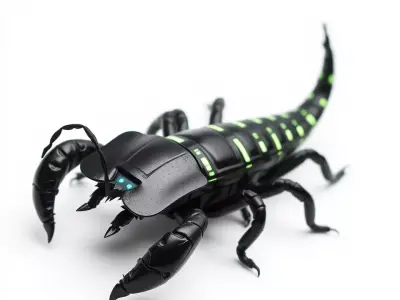 Cyber Scorpion Neon model pack Low-poly 3D model