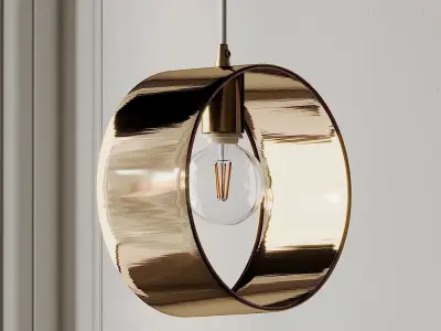 ARA GOLD RING PENDANT LAMP 3D model