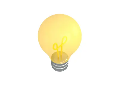 Light Bulb v1 008 Low-poly 3D model