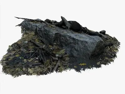 Garbage Fireplace Low-poly 3D model